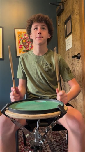 Student Holden Melnick plays a snare drum piece he's been working on with Jason! 🤘🥁 | Stages Music Arts