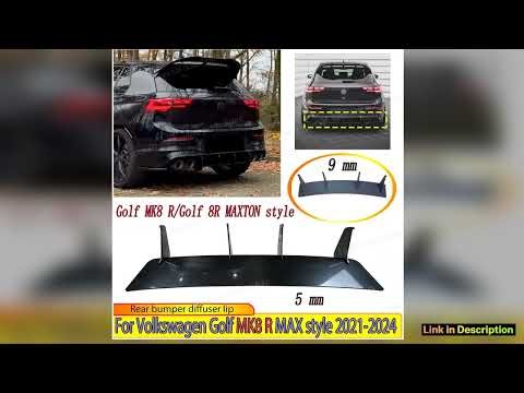 For Volkswagen Golf MK8 R Golf 8R MAXTON Style 20212024 Rear Bumper Diffuser Lip Side Splitter Refi