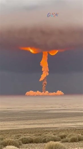 Breath-Stopping Moment as a shockwave from a nuclear explosion sweeps through #nuclearstockpile