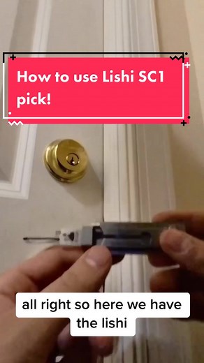 How to Use Lishi SC1 Pick for Locksmithing