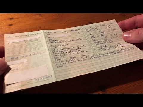 Registration certificate part 1 (vehicle registration document) folding and proper carrying instr...