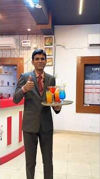 Professional Salver Carrying Technique in Action! #hotelmanagement