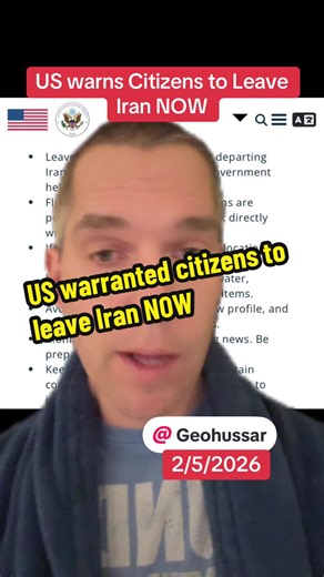 United States warrants at citizens to leave Iran immediately and to find a way of exit without relying on the US government for help. #iran #military #geopolitics #persian #war