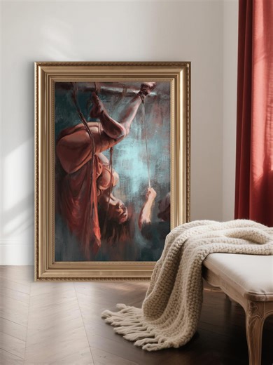 Sanctum – Shibari Bondage Erotic Fine Art Printable | Sensual Figurative Wall Art | Digital Download 13x19 300 DPI - Etsy