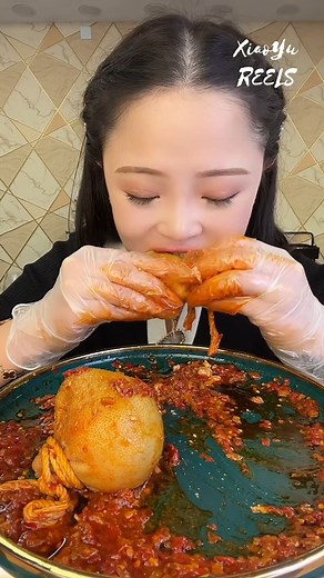 62K views · 667 reactions | Spicy Sheep Tripe with Sheep Brain掠 #xiaoyu #reels #asmr #spicyfood #mukbang | XiaoYu Reels | Facebook