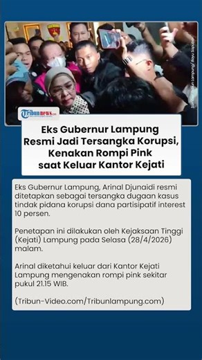 The former governor of Lampung was officially named a suspect, leaving the High Prosecutor's Offi...