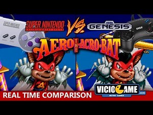 🎮 Aero the Acro-Bat (SNES Vs Mega Drive) Real Time Comparison
