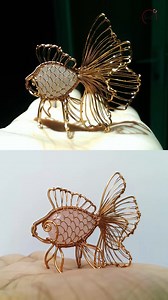Unique jewelry ideas with wire | 3D goldfish pendant #shortsvideo #wireworks #diy #handmade | Lan Anh Handmade