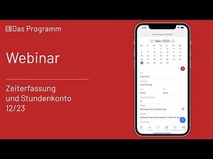 Die Zeiterfassung beim Programm - Webinar vom 03.12.2023
