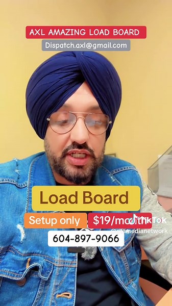 AXL AMAZING LOAD BOARD Lock your setup $19/month for next 10 years. This deal is until March 31st. Unlimited load posting , truck posting. Canada-Usa wide load , local load . #transport #trucking #loadlink #loadboard #canada @Desi Trucker