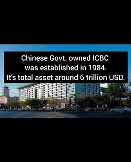 Industrial and Commercial Bank of China is the world's largest bank.