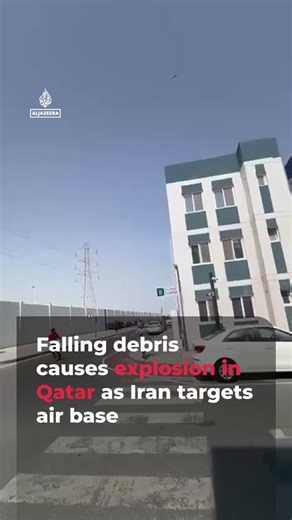 Stay away from.open areas once you receive the emergency alert ⚠️ as debris can also fall and cause explosion. video courtesy Al Jazeera news #news #fyp #bahraintiktokers🇧🇭 #staysafe #middleeast