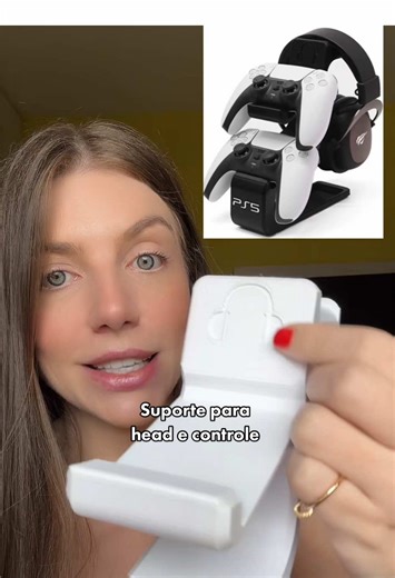 Cara olha que maneiro esse suporte pra head e controle! Elite demais! Se você quer dar um upgrade no setup. Clica nesse link antes que acabe 👇 #suportecontrole #setup #setupgamer #playstation #ps5