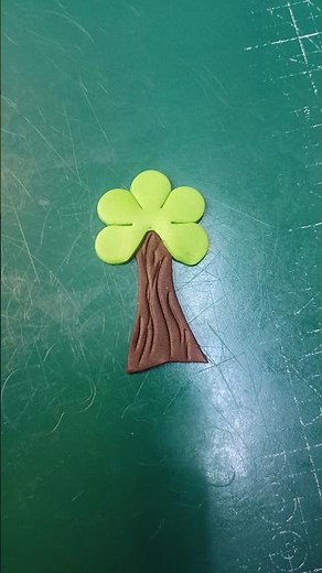 How to make fondant 2D tree #tree #treecake #trees #fondant #cake #cakedesign #2d #fondantcake