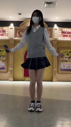 School Uniform Dance Performance in Public Space