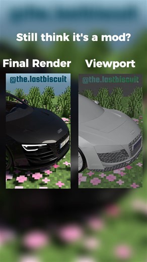 SILVER on Instagram: ""Some people called it a mod. My laptop called it a 35-hour workout. 💀 The viewport never lies. Everything you see was built, lit, and rendered from scratch in Blender. Which side looks better? Left or Right? 👇 #blender #3dart #minecraft #audi #audir8 #viewport #cgi #digitalart #motiongraphics #render #automotiveart #minecraftbuilds #carculture #blender3d #phonk #visualeffects #artistsoninstagram #thelastbiscuit"
