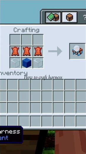 How to craft harness in minecraft 👻#shorts #tranding #viralvideo #likeandsubscribe #minecraft