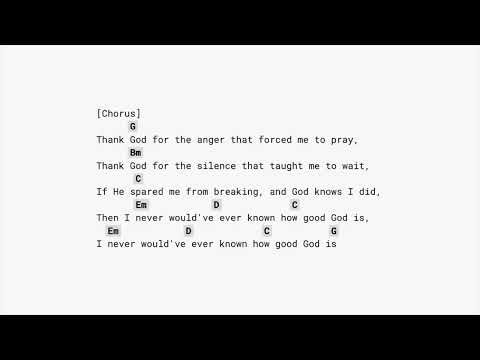 How Good God Is (CAPO4th) Brandon Lake - guitar chords & lyrics play along