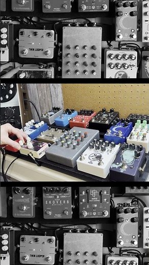 Layering ambient sounds. Sound on sound loop & melody loop. #ambientmusic #pedalboard