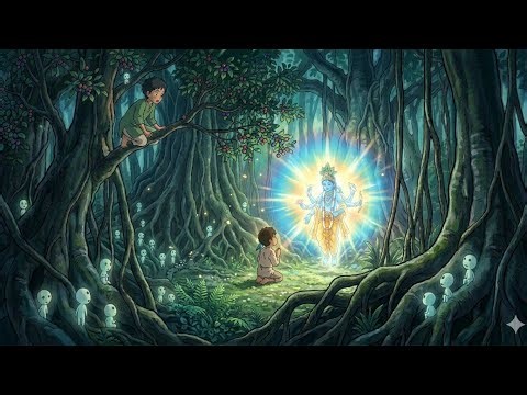 भगवान कृष्ण के चमत्कार से एक अंधे लड़के को दिखाई देने लगा