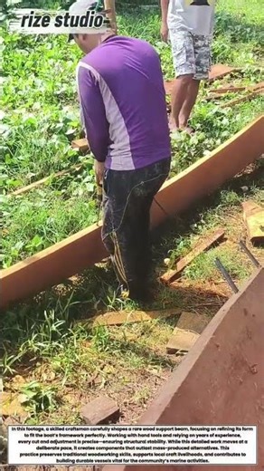 Rare Wood Traditional Boat Building - Shaping the Support Beams