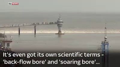 1.1M views · 5.1K reactions | This is the world's biggest tidal bore. Contrary to its name, it's fairly interesting | Sky News | Facebook