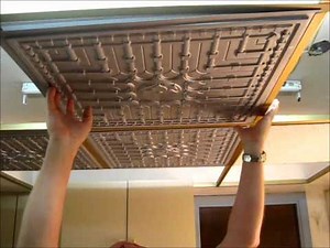 PVC Decorative Ceiling tiles how to install into Grid Drop In Ceiling Tiles