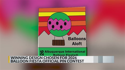 Albuquerque student's design will be featured on 2026 Balloon Fiesta pin