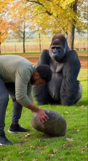 The True Power of a Silverback Gorilla #Gorilla #animalvideo #FunnyAnimals