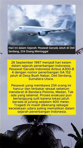 Tragedi GA 152 Garuda Indonesia | Kecelakaan Pesawat Tersadis di Indonesia