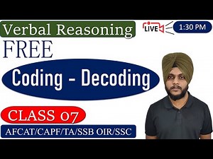 AFCAT 2 2022 - Coding Decoding || Verbal Reasoning || Class 05 | |Balwinder Singh #afcatreasoning