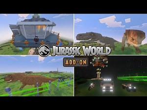 Jurassic World Add-on: Rebirth Update Added Minecraft PE || Bedrock
