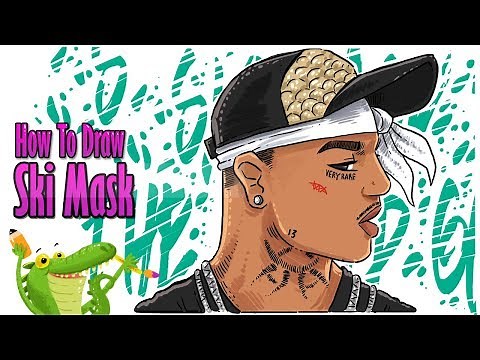how to draw ski mask the slump god step by step | Rapper