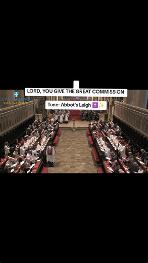 LORD, YOU GIVE THE GREAT COMMISSION Tune: Abbot's Leigh Lyrics: Lord, you give the great commission: "Heal the sick and preach the word." Lest the church neglect its mission and the gospel go unheard, help us witness to your purpose with renewed integrity: With the Spirit's gifts empower us for the work of ministry. 2. Lord, you call us to your service: "In my name baptize and teach." That the world may trust your promise, life abundant meant for each, give us all new fervor, draw us closer in c