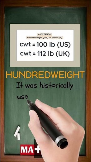 What is a Hundredweight in Math? | Math Dictionary | MATHalino123