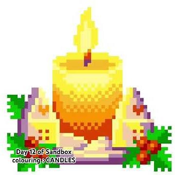 Day 12 of Sandbox colouring : CANDLES 🎨 #coloring #sandboxgame #shorts #relaxing