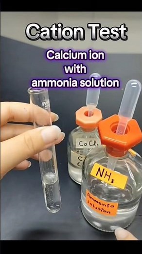 Calcium Ion Test with Ammonia Solution | Cation Test | Chemistry Practical | MoleculeMap