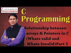 C Programming 18 valid and Invalid operators in Arrays and Pointers