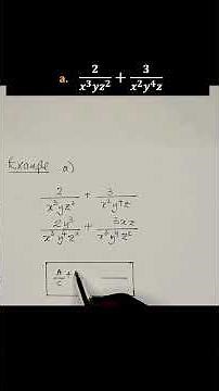 Adding Rational Expressions| Algebra 1| Basic Algebra
