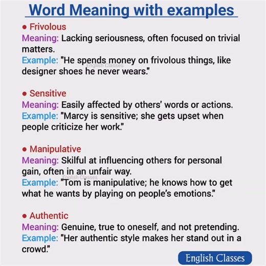 5.9K views · 168 reactions | Word Meaning with examples #English #viralvideo #viral | English Classes | Facebook