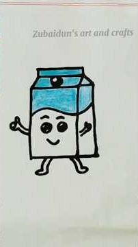 Milk drawing easy 💙 #kidslearning #drawing4kids #drawing #trendingshorts#ytshorts #art
