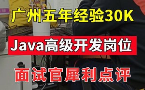 今天面了个Java高级开发岗位，大家一定要把视频看完，整个面试过程我会进行点评【Java面试实录】