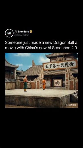 Ai Trenders | Artificial Intelligence | Technology on Instagram: "AI is moving way too fast. Someone used China’s new AI Seedance 2.0 to create a live-action Dragon Ball Z inspired movie using real human characters instead of animation. The result looks closer to a cinematic action film, with dynamic fight choreography, dramatic camera movement, consistent characters, and high-quality visuals that feel far beyond typical AI clips. Scenes like intense close-combat fights, energy-style effects, an