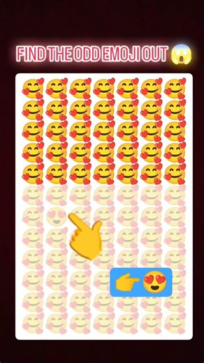 Find The Odd Emoji Out | Optical illusion | Eye test Challange #shorts