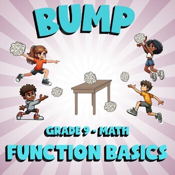 Function Basics BUMP Math Game - No Prep Grade 9 Review Activity