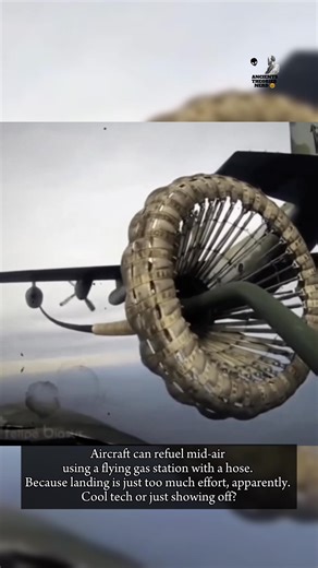 767K views · 2.8K reactions | Aircraft can refuel mid-air using a flying gas station with a hose. #ancientheoriesnerd #AncientDiscoveries #TVHistory #HISTORYNEWS #AncientMystery #historynerd #oldinventions #DidYouKnow #Mindblowing #mindblowingfacts #mindblown #interesting #factsyoudidntknow #factsdaily #facts #MidAirRefueling #AviationInnovation #FlyingGasStation | Ancient Theories Nerd | Facebook