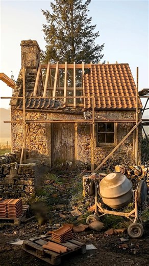 Tiny Stone Cottage in the Forest 🌿 Peaceful Dream Home