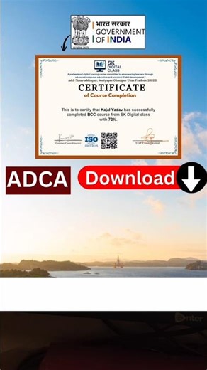 Free ADCA Computer Course with Certificate #free #certificate #skills #shorts #adca #trending