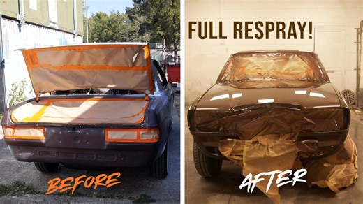Mercedes W123 full respray – complete restoration transformation