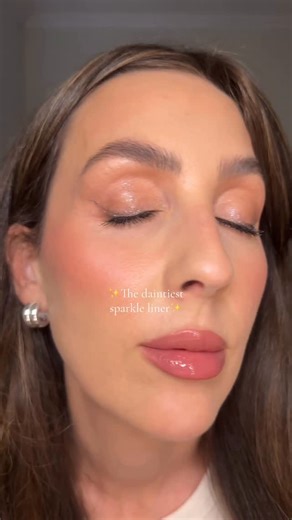 Jules | 40+ Beauty For Real Life | ✨ A whisper-thin sparkly liner + just a touch of shimmer at the center of the eye so it catches the light when you move. Dainty, simple,... | Instagram